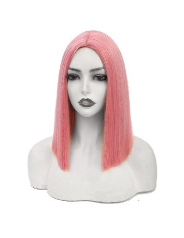 ⭐  Peluca Corta Kanekalon Corte Recto Apariencia Natural