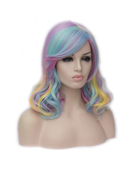 ⭐  Peluca Corta Kanekalon Corte Recto Apariencia Natural