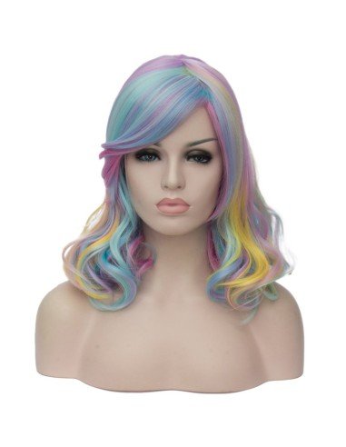 ⭐  Peluca Corta Kanekalon Corte Recto Apariencia Natural