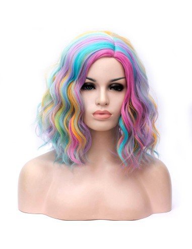 ⭐  Peluca Corta Kanekalon Corte Recto Apariencia Natural