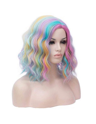 ⭐  Peluca Corta Kanekalon Corte Recto Apariencia Natural