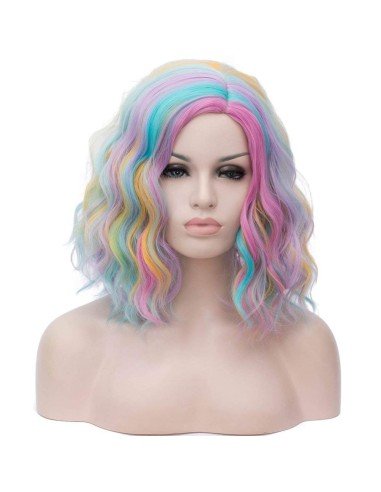 ⭐  Peluca Corta Kanekalon Corte Recto Apariencia Natural