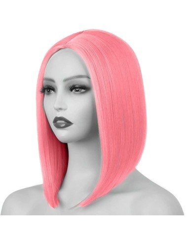 ⭐  Peluca Corta Kanekalon Corte Recto Apariencia Natural