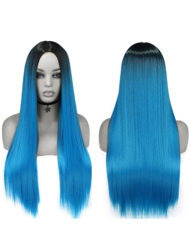 ⭐ Peluca Balayage Cosplay kanekalon degradee Ceniza