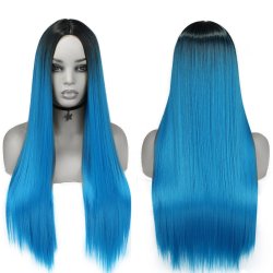 ⭐ Peluca Balayage Cosplay kanekalon degradee Ceniza