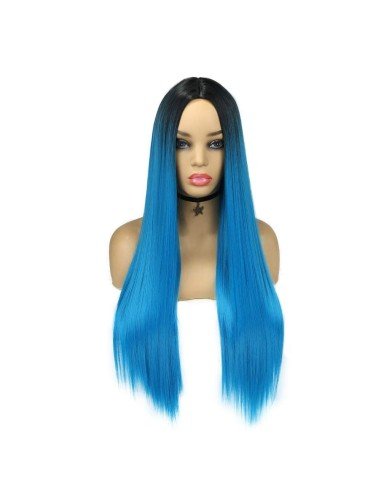 ⭐ Peluca Balayage Cosplay kanekalon degradee Ceniza