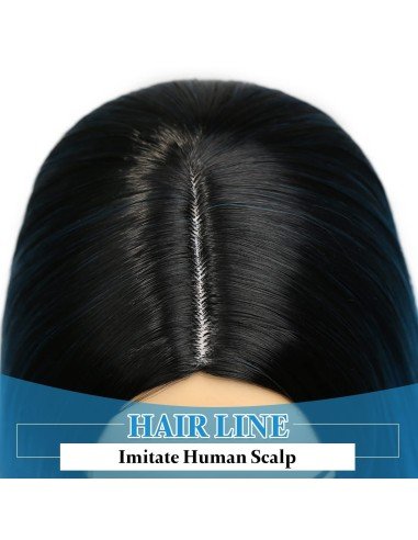 ⭐ Peluca Balayage Cosplay kanekalon degradee Ceniza