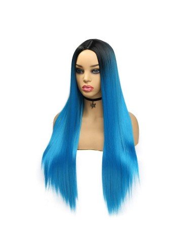 ⭐ Peluca Balayage Cosplay kanekalon degradee Ceniza