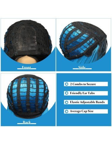 ⭐ Peluca Balayage Cosplay kanekalon degradee Ceniza