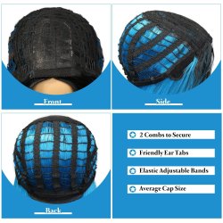 ⭐ Peluca Balayage Cosplay kanekalon degradee Ceniza