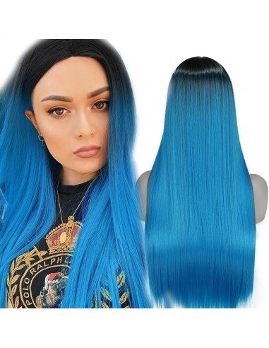 ⭐ Peluca Balayage Cosplay kanekalon degradee Ceniza