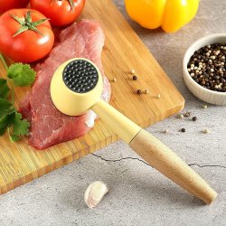 Martillo Ablandador De Carne Res Cerdo Pollo Pescado Acero Inoxidable Mazo