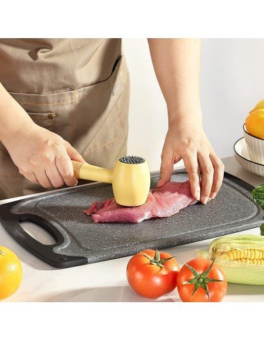 Martillo Ablandador De Carne Res Cerdo Pollo Pescado Acero Inoxidable Mazo