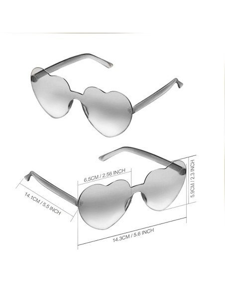 Gafas Fashion Party De Corazón Sol Rimless Moda Colores