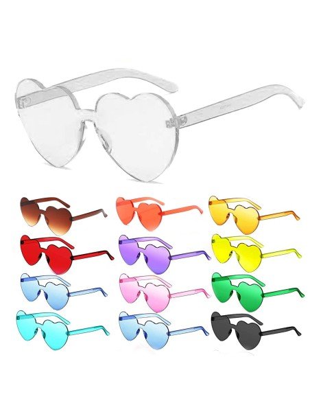 Gafas Fashion Party De Corazón Sol Rimless Moda Colores