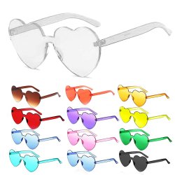 Gafas Fashion Party De Corazón Sol Rimless Moda Colores