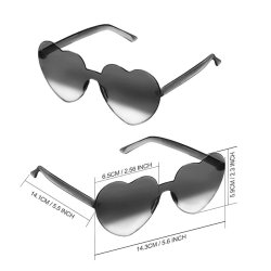 Gafas Fashion Party De Corazón Sol Rimless Moda Colores