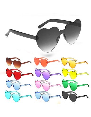 Gafas Fashion Party De Corazón Sol Rimless Moda Colores