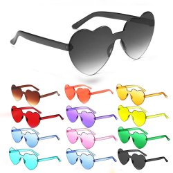 Gafas Fashion Party De Corazón Sol Rimless Moda Colores