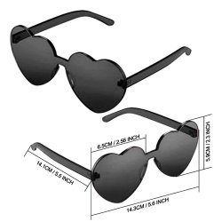 Gafas Fashion Party De Corazón Sol Rimless Moda Colores