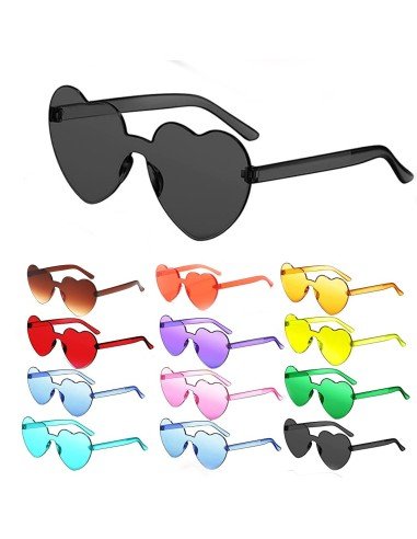 Gafas Fashion Party De Corazón Sol Rimless Moda Colores