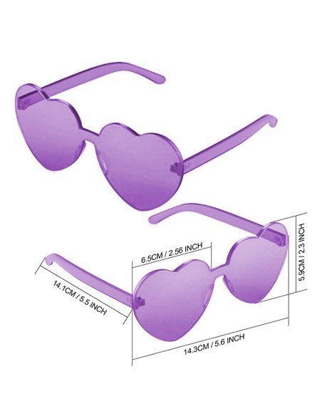 Gafas Fashion Party De Corazón Sol Rimless Moda Colores