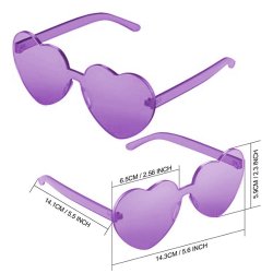 Gafas Fashion Party De Corazón Sol Rimless Moda Colores