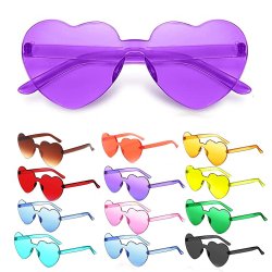 Gafas Fashion Party De Corazón Sol Rimless Moda Colores