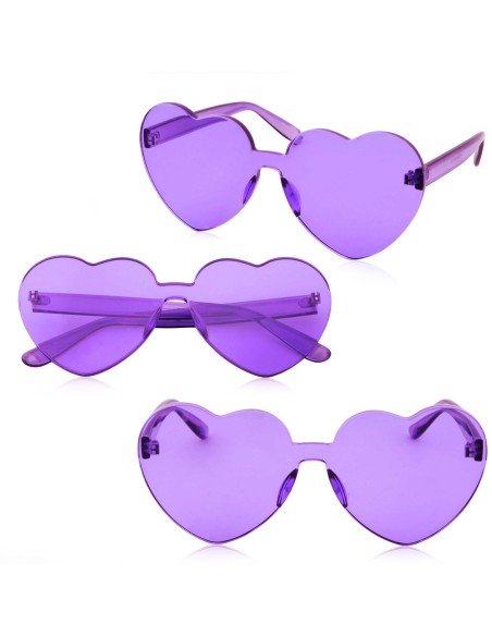 Gafas Fashion Party De Corazón Sol Rimless Moda Colores
