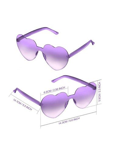 Gafas Fashion Party De Corazón Sol Rimless Moda Colores