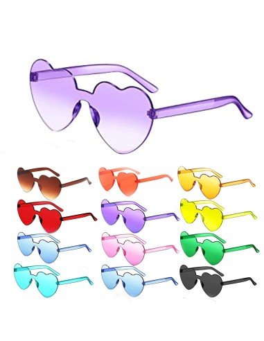 Gafas Fashion Party De Corazón Sol Rimless Moda Colores