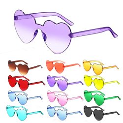 Gafas Fashion Party De Corazón Sol Rimless Moda Colores
