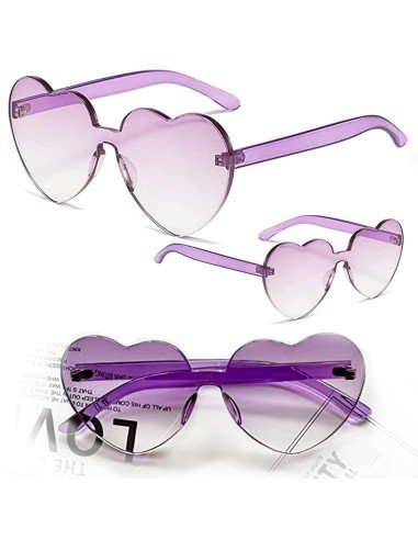 Gafas Fashion Party De Corazón Sol Rimless Moda Colores