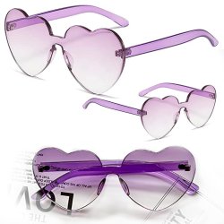 Gafas Fashion Party De Corazón Sol Rimless Moda Colores