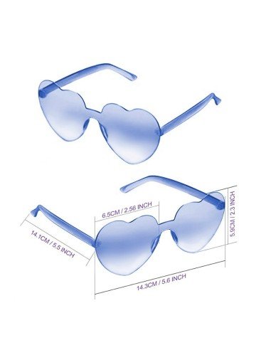 Gafas Fashion Party De Corazón Sol Rimless Moda Colores