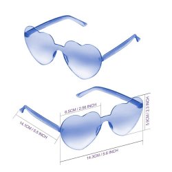 Gafas Fashion Party De Corazón Sol Rimless Moda Colores
