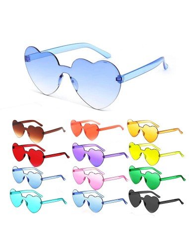 Gafas Fashion Party De Corazón Sol Rimless Moda Colores