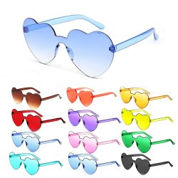 Gafas Fashion Party De Corazón Sol Rimless Moda Colores