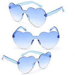 Gafas Fashion Party De Corazón Sol Rimless Moda Colores