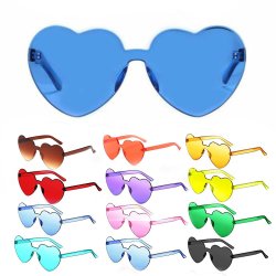 Gafas Fashion Party De Corazón Sol Rimless Moda Colores