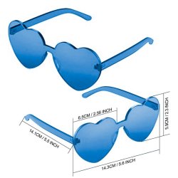 Gafas Fashion Party De Corazón Sol Rimless Moda Colores