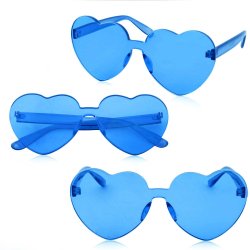 Gafas Fashion Party De Corazón Sol Rimless Moda Colores