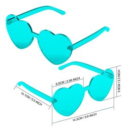 Gafas Fashion Party De Corazón Sol Rimless Moda Colores