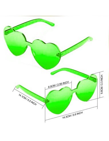 Gafas Fashion Party De Corazón Sol Rimless Moda Colores