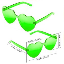 Gafas Fashion Party De Corazón Sol Rimless Moda Colores