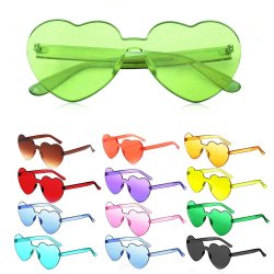 Gafas Fashion Party De Corazón Sol Rimless Moda Colores