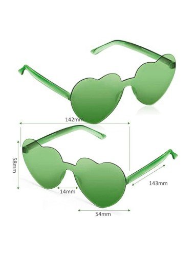 Gafas Fashion Party De Corazón Sol Rimless Moda Colores