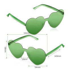 Gafas Fashion Party De Corazón Sol Rimless Moda Colores
