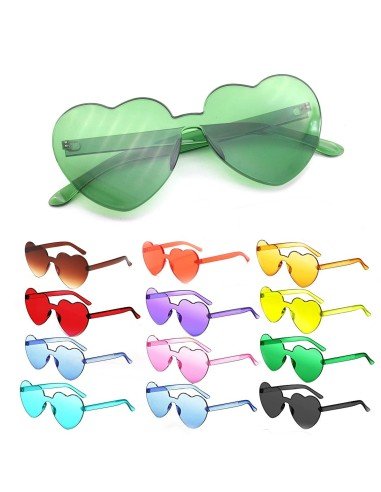 Gafas Fashion Party De Corazón Sol Rimless Moda Colores