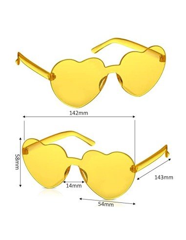 Gafas Fashion Party De Corazón Sol Rimless Moda Colores